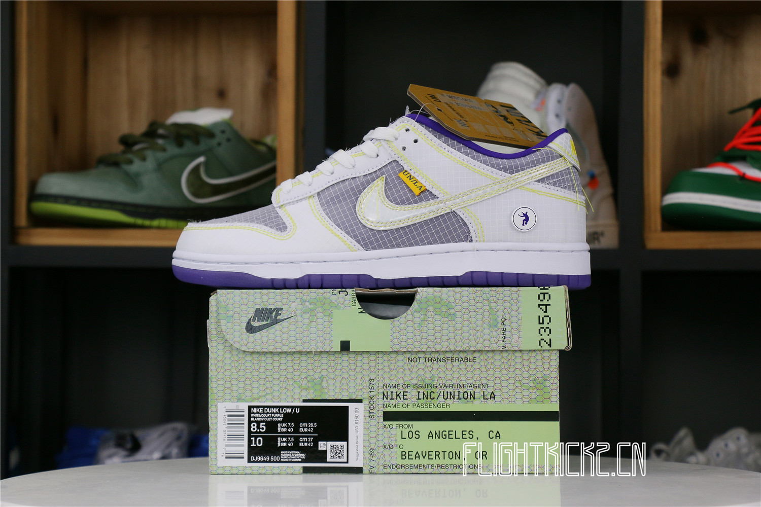 Nike Dunk Low Union Passport Pack Grey Purple