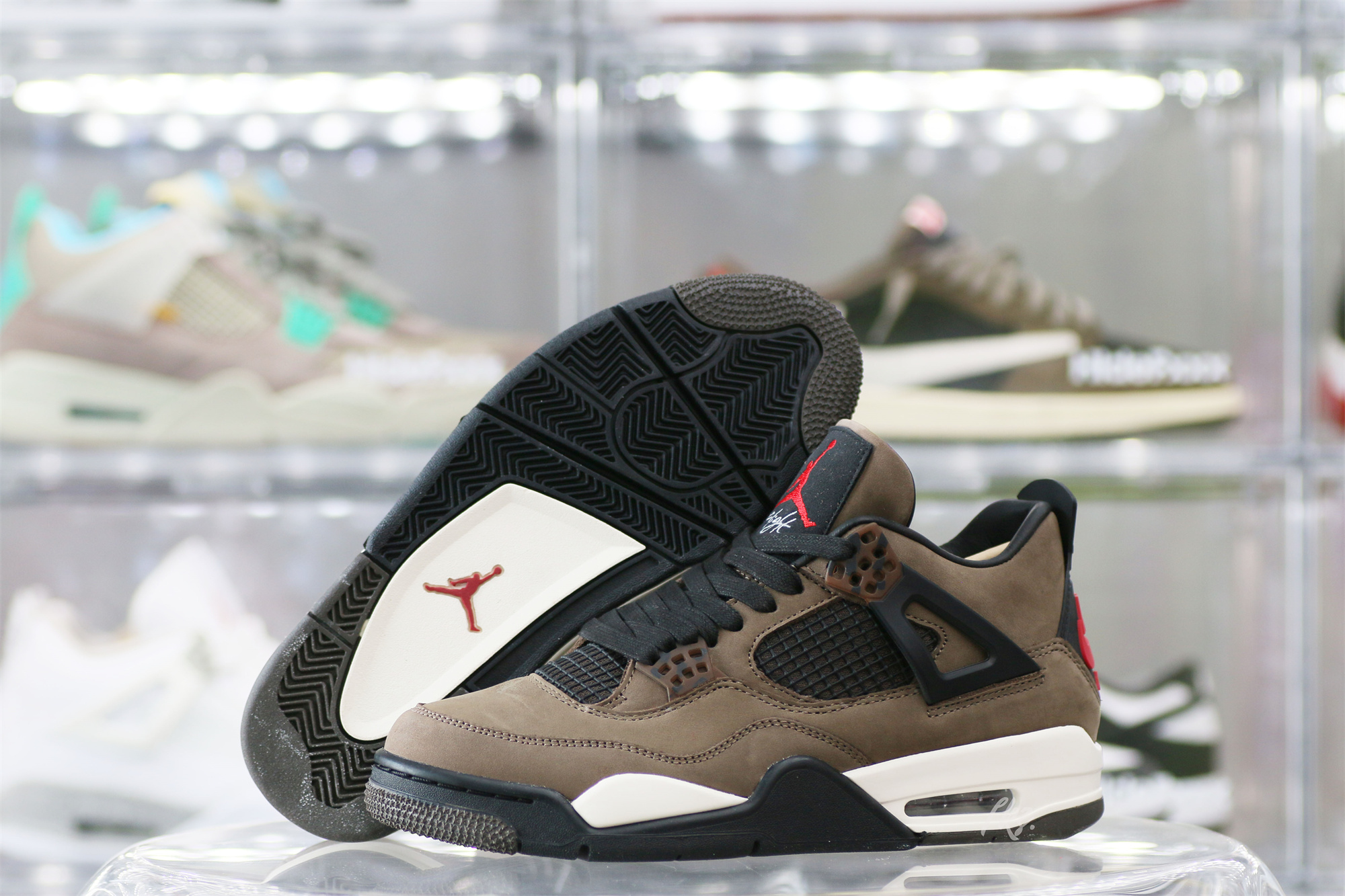Air Jordan 4 Retro Travis Scott Olive Custom Shoes