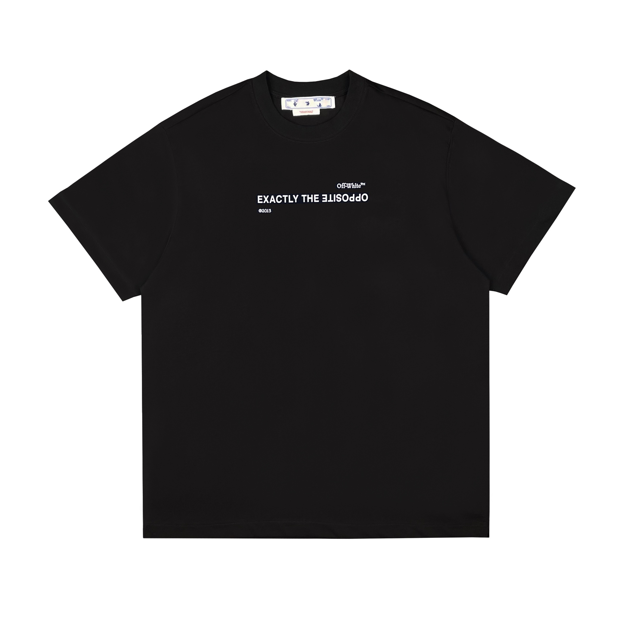 Ow reverse letter slogan short sleeves