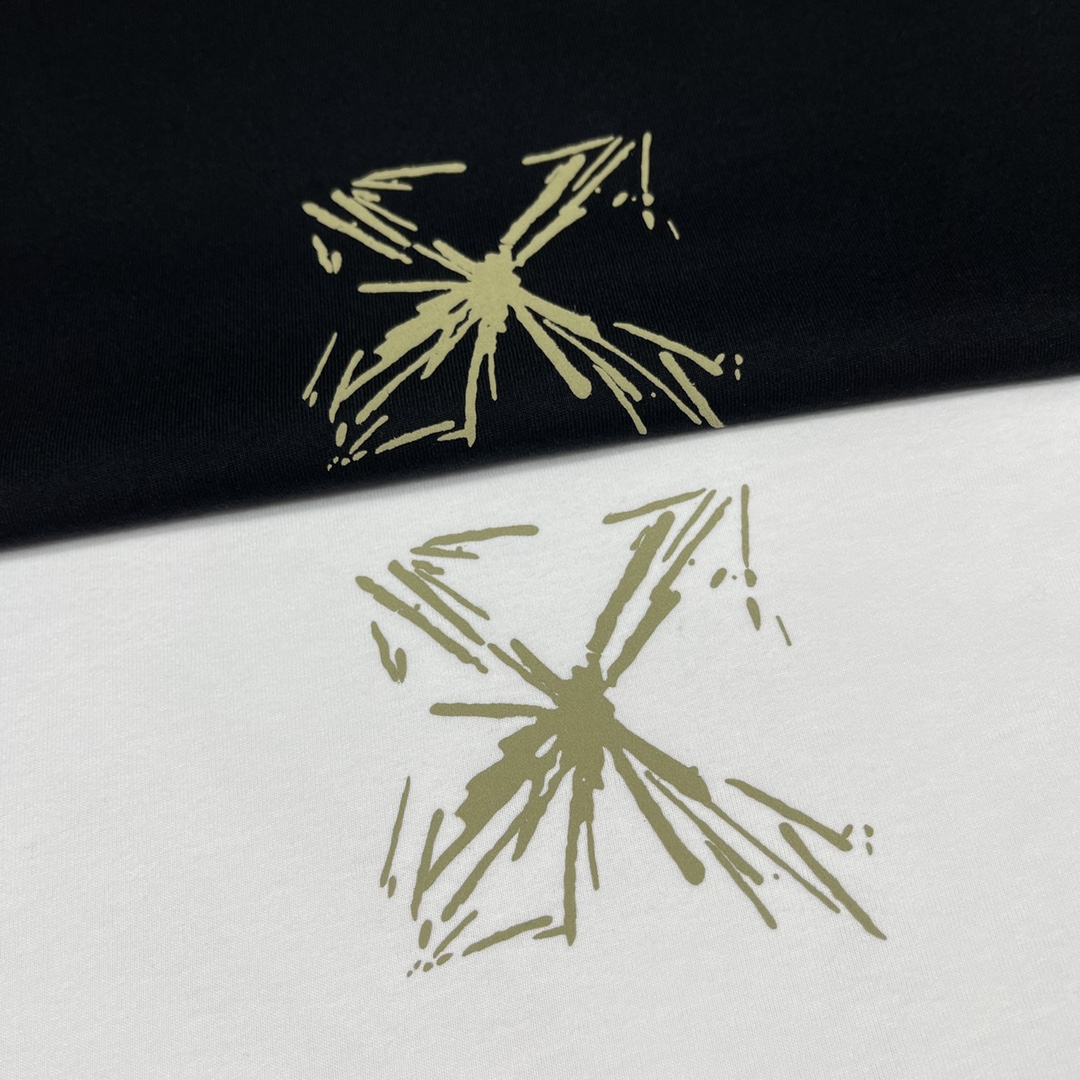 Ow Sketch Splash Ink Arrow letter short sleeve