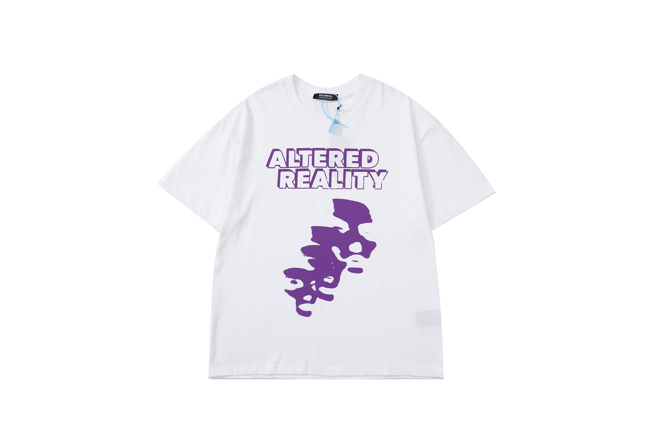 RAF SIMONS Phantom Portrait Slogan Short Sleeve T-Shirt White