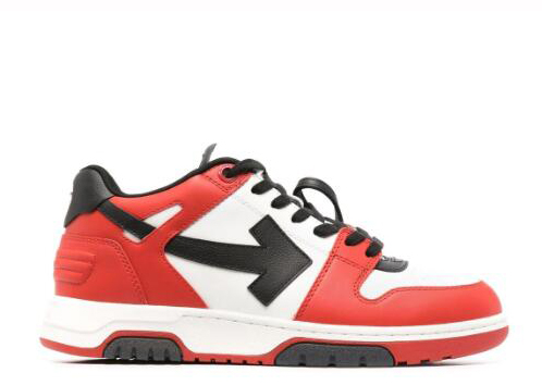 OFF-WHITE White & Black Red ‘Out Of Office’ Sneakers