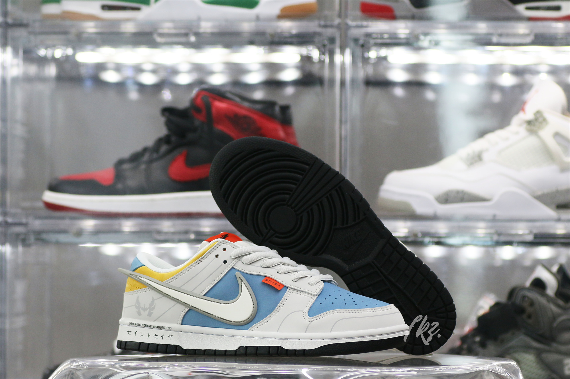 Nike SB Dunk Low & Athena Sail Blun White Grey