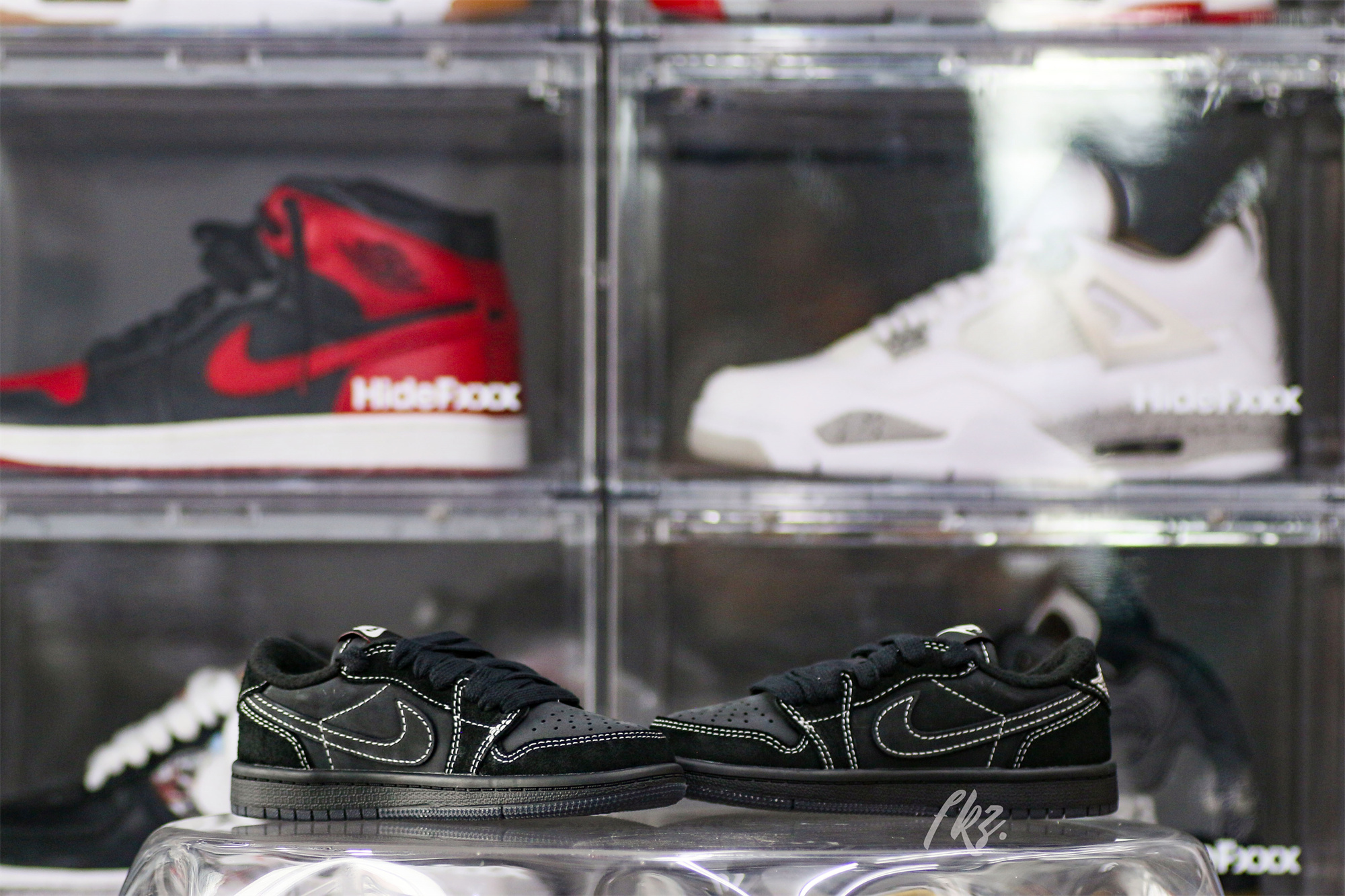 Travis Scott x Jordan 1 Retro Low OG SP Black Phantom Kid (LN5 A1)