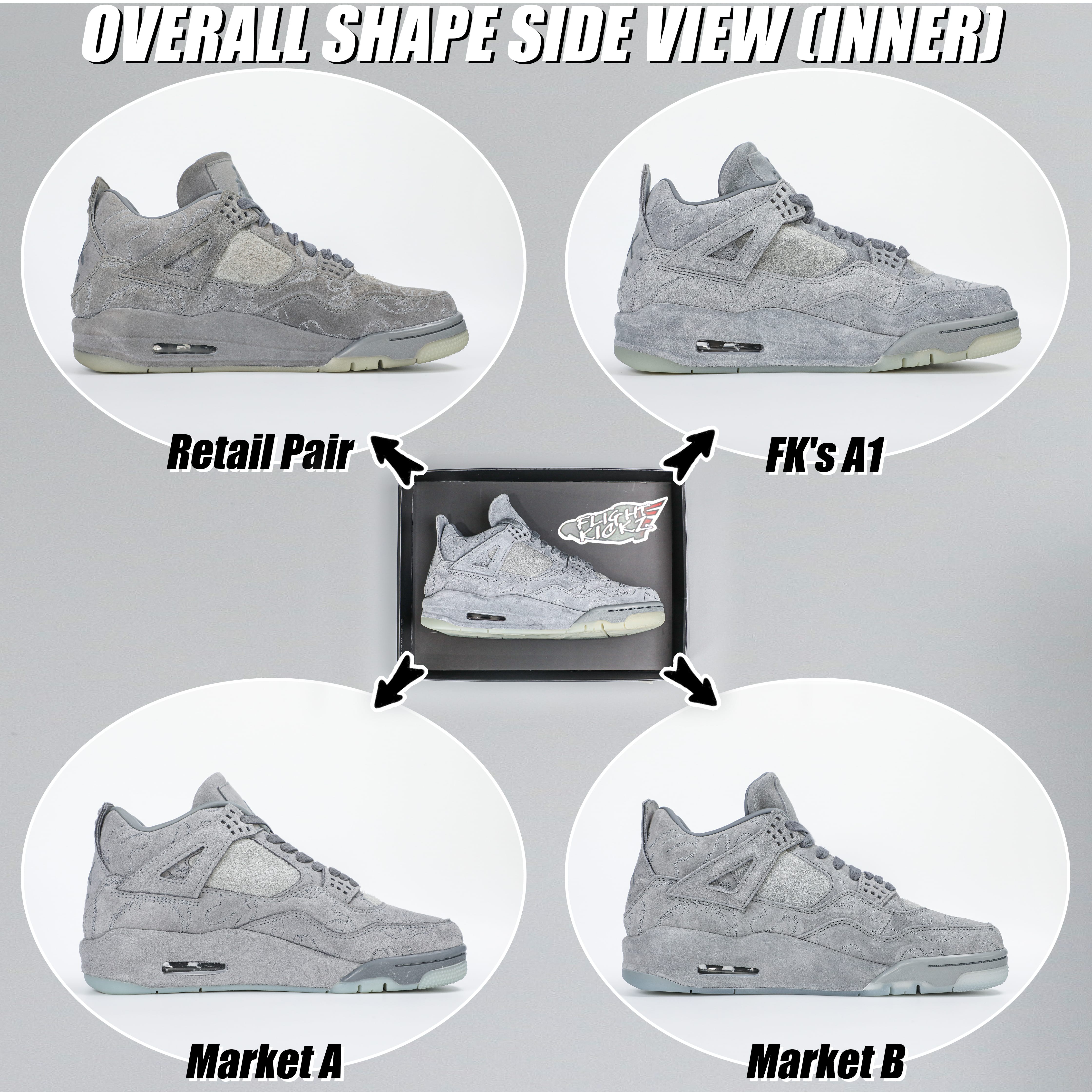 Kaws X Air Jordan 4 Retro Grey 2017 (LN5 A1 Batch)