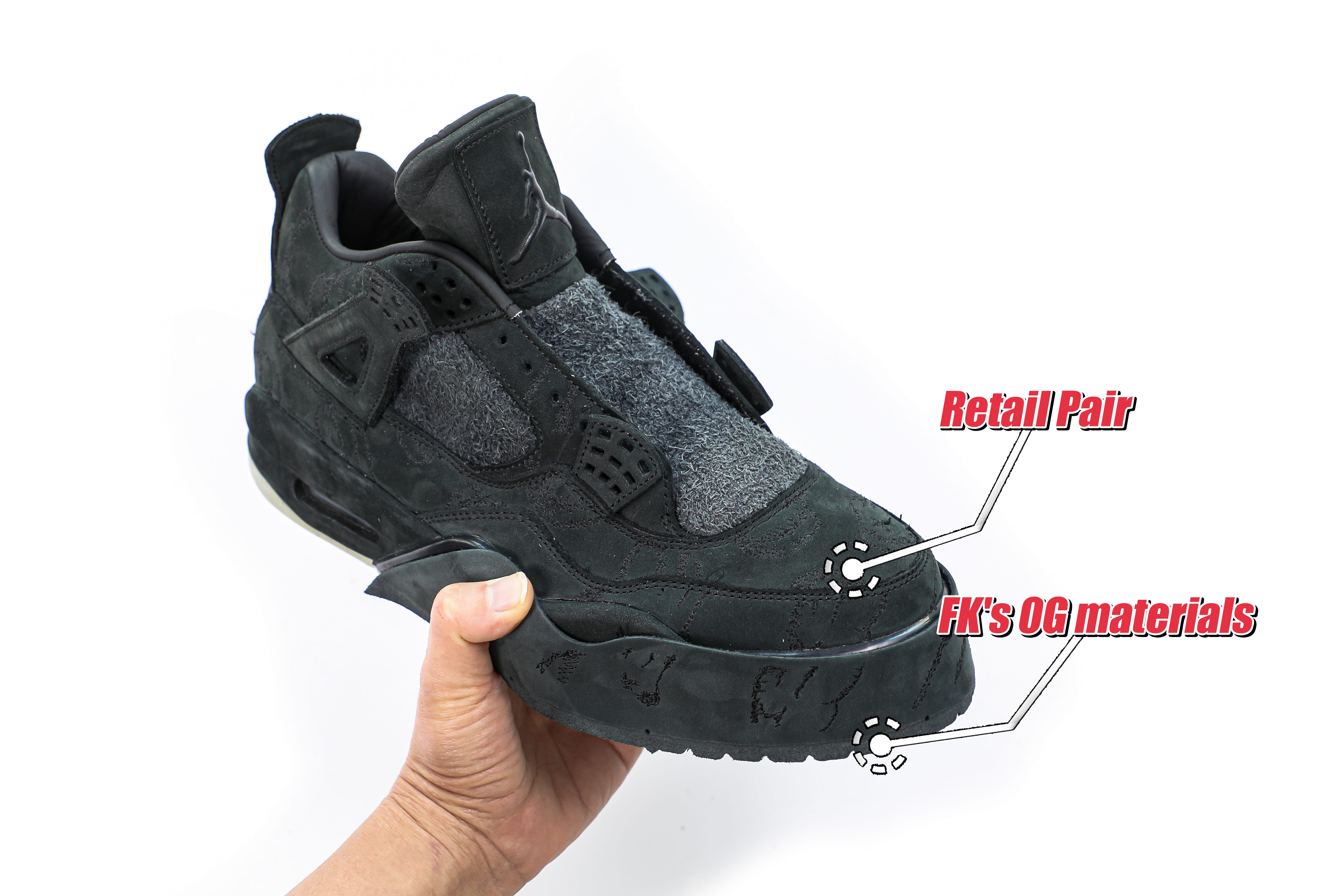 Kaws X Air Jordan 4 Retro Black 2017( Ln5 A1 Batch)