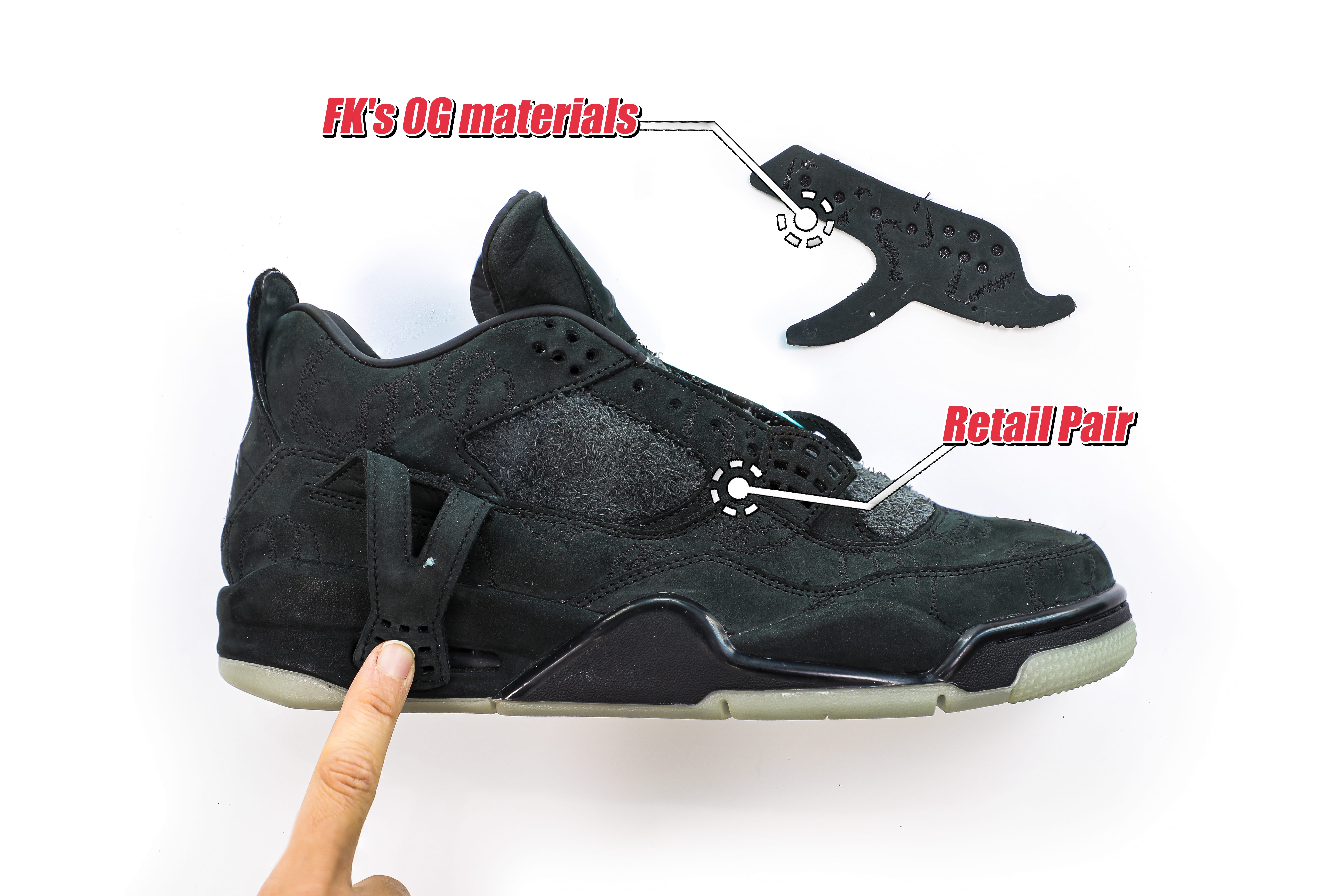 Kaws X Air Jordan 4 Retro Black 2017( Ln5 A1 Batch)