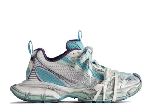 B@lenciag* 3XL Ski Sneaker White Blue Purple