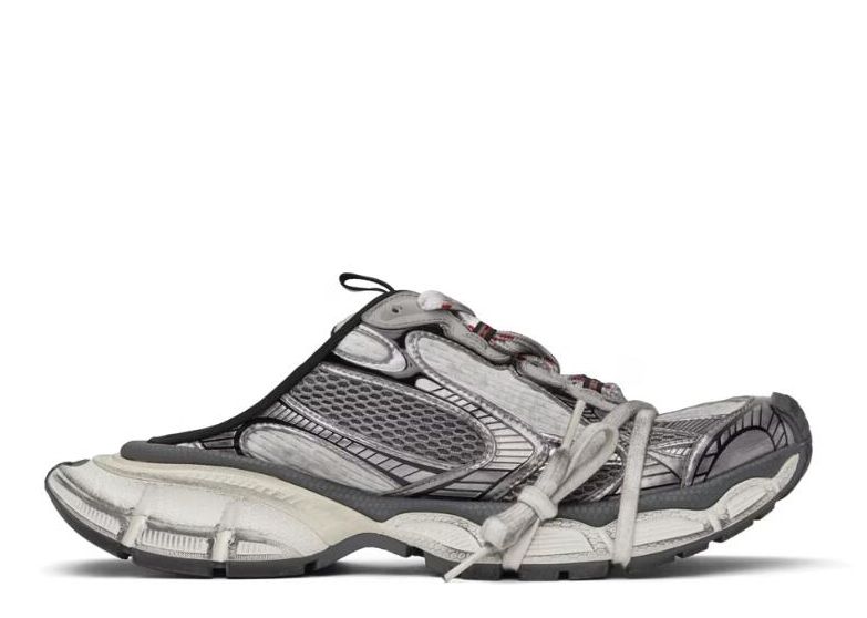 B@lenciag* Grey Silver 3XL Mules