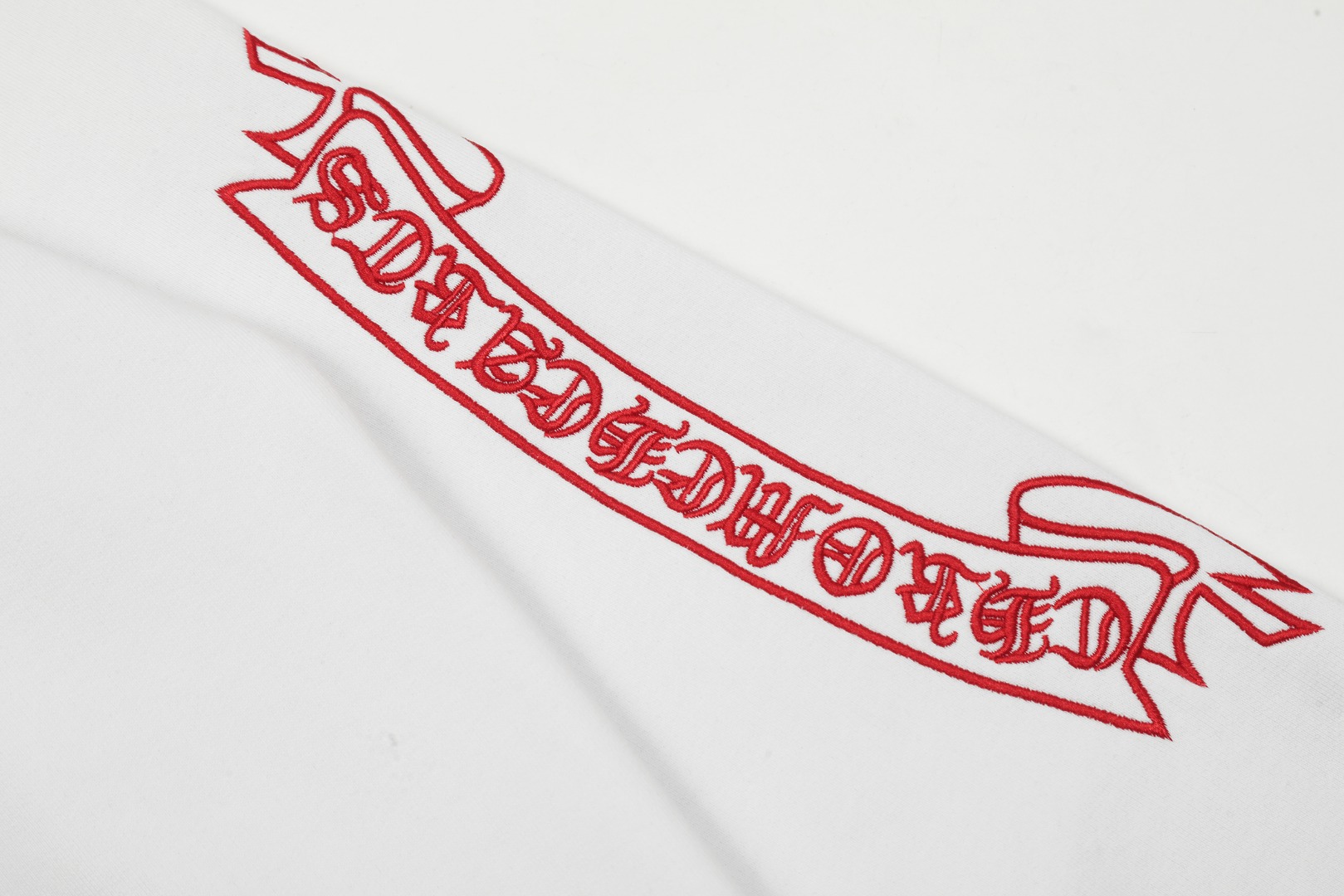 Ch*0me He**ts embroidered and printed heavy-duty hoodie in white