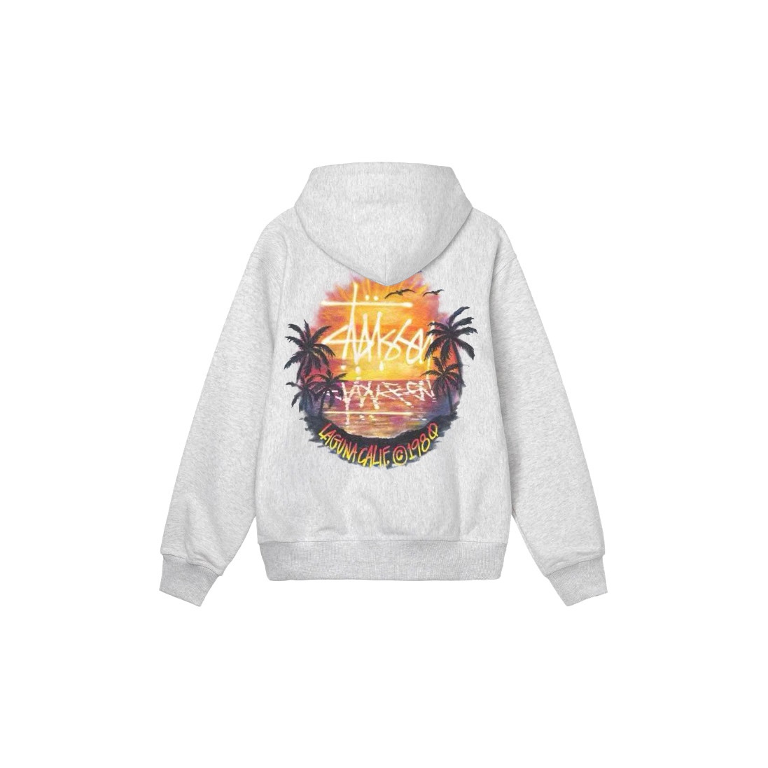 Stu$$y SS24 sunset palm tree scenic graphic print hoodie