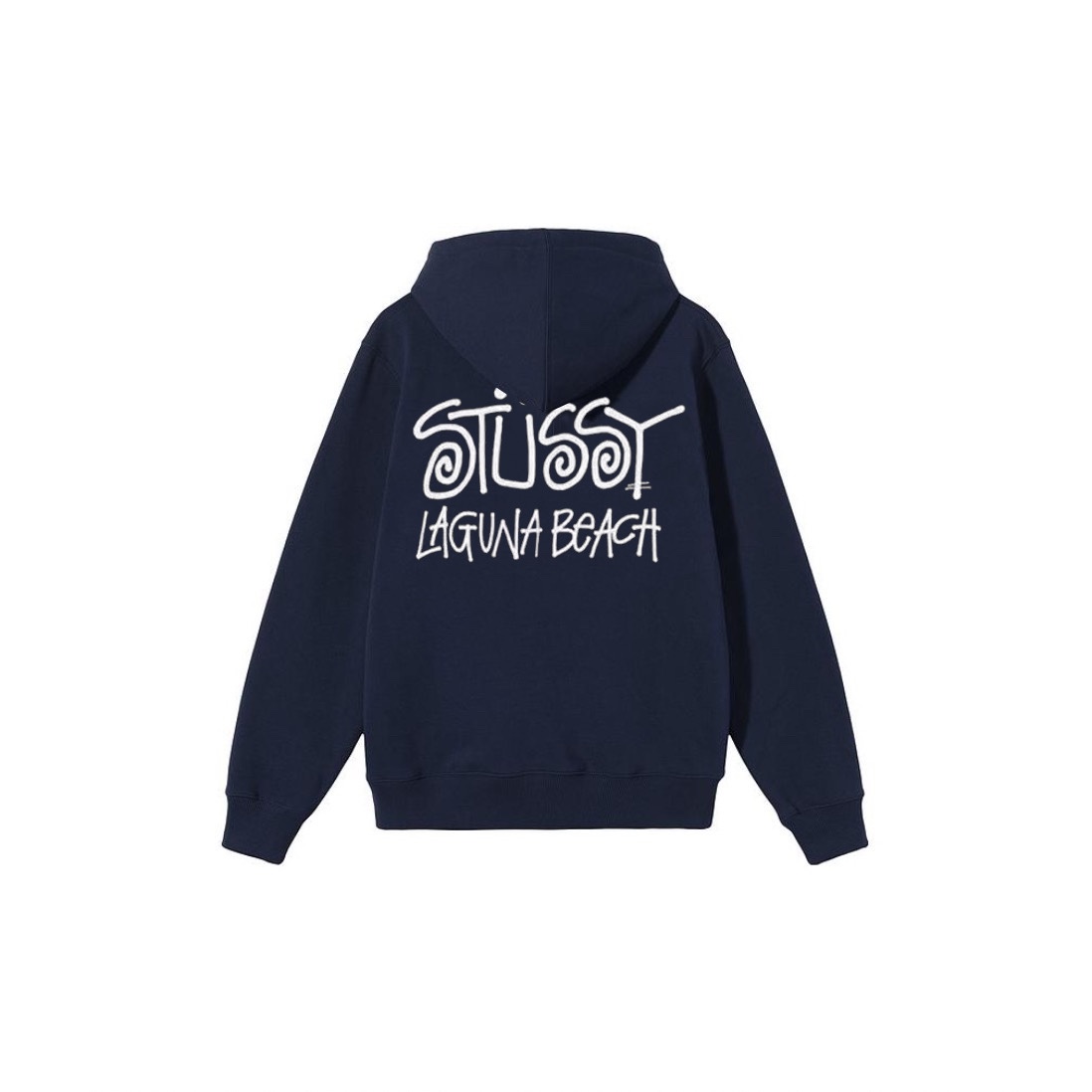 Stu$$y LAGUNA BEACH short-sleeve hoodie with script logo graphic print