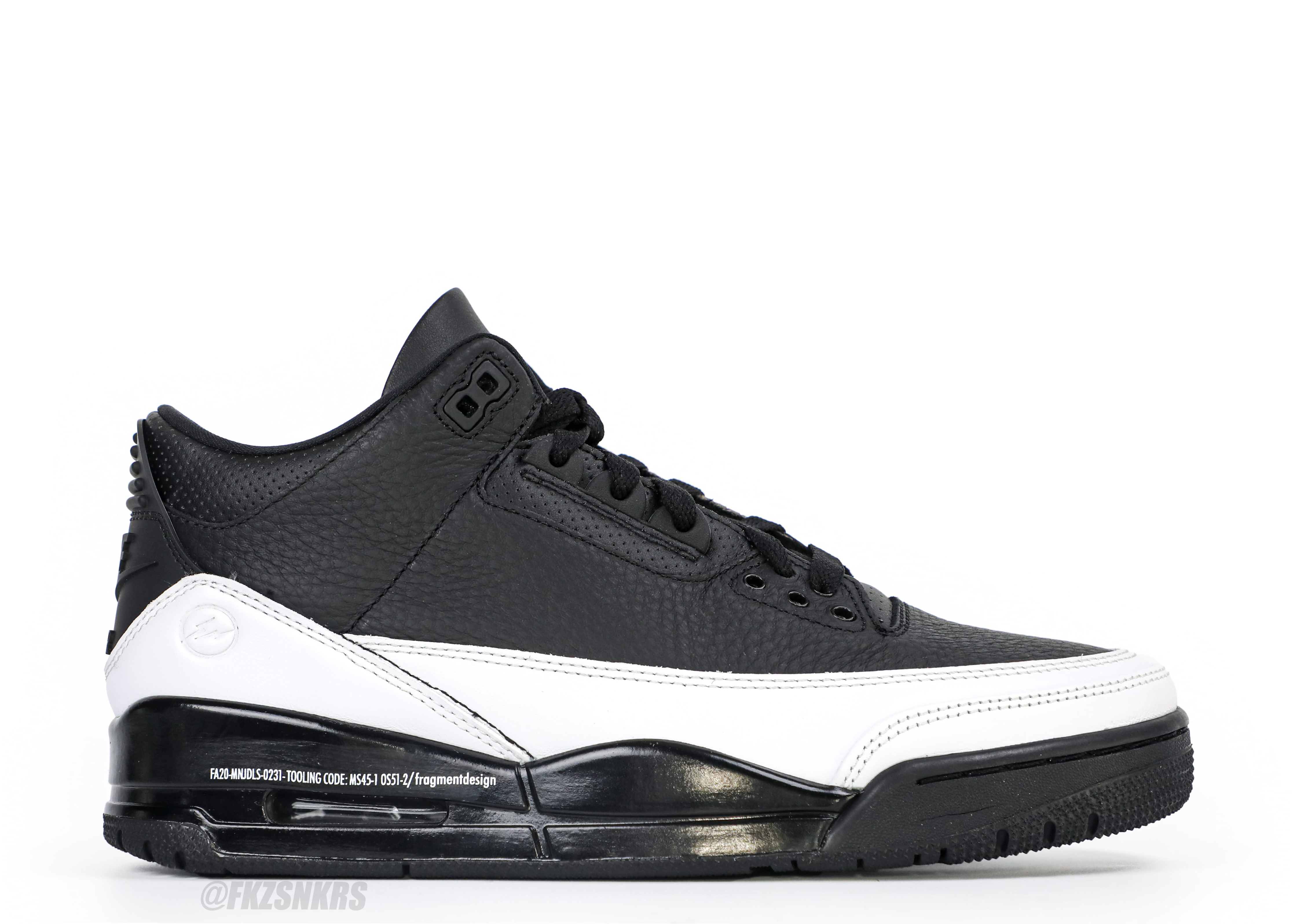 Fragment x x Air Jordan 3 Black Sample
