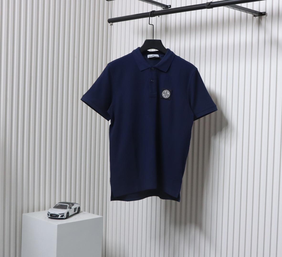 t0ne Island Stone Island Junior Diagonal Fleece Polo T-shirt