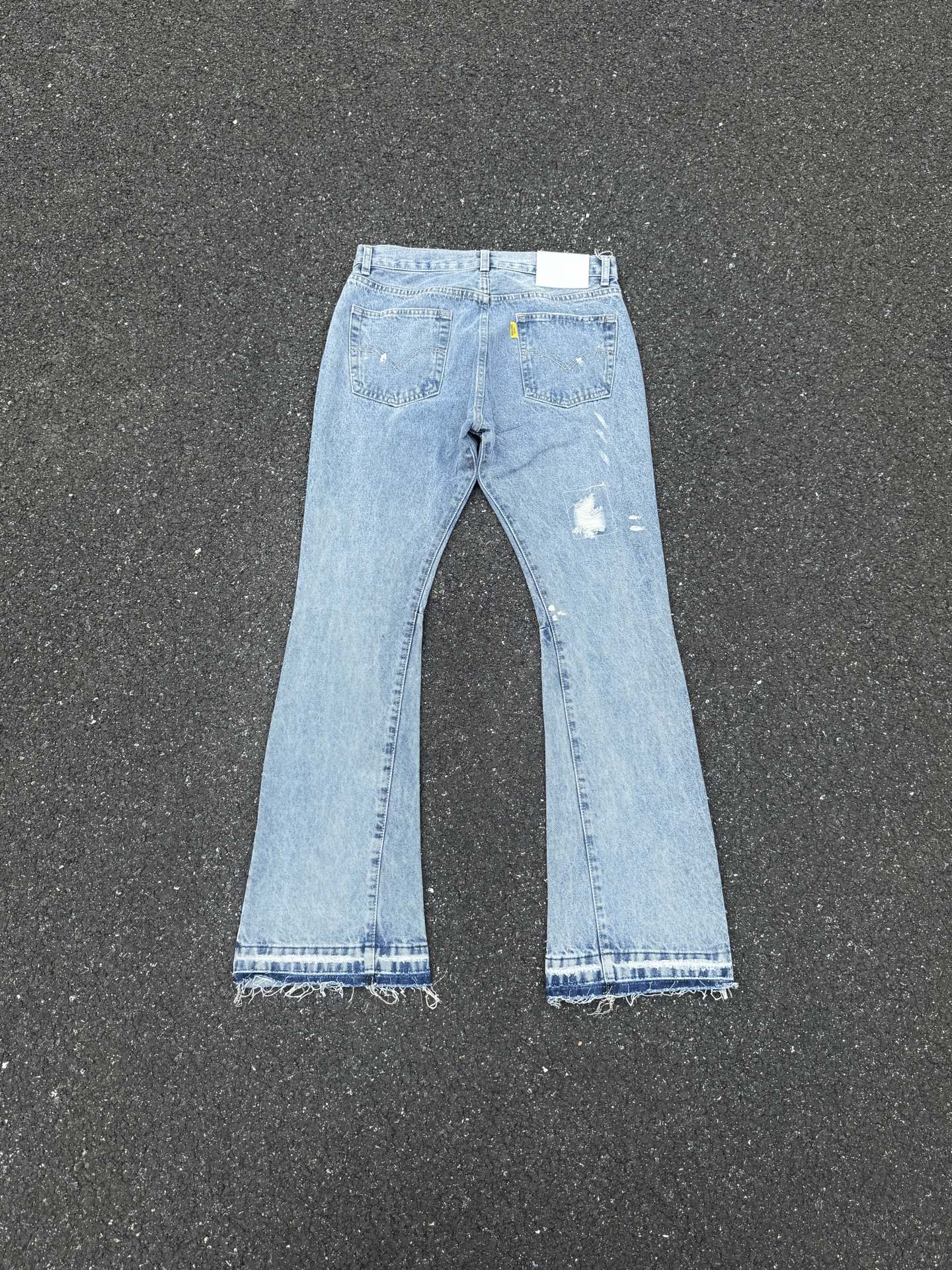 GALLERY.DEPT Distressed Patchwork Flared Jeans